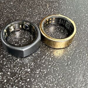 Oura Rings in Sleek Black and Elegant Gold